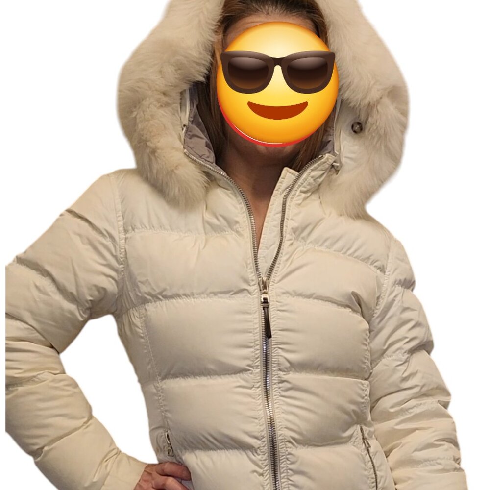 Authentic Prada White Puffer Jacket size small